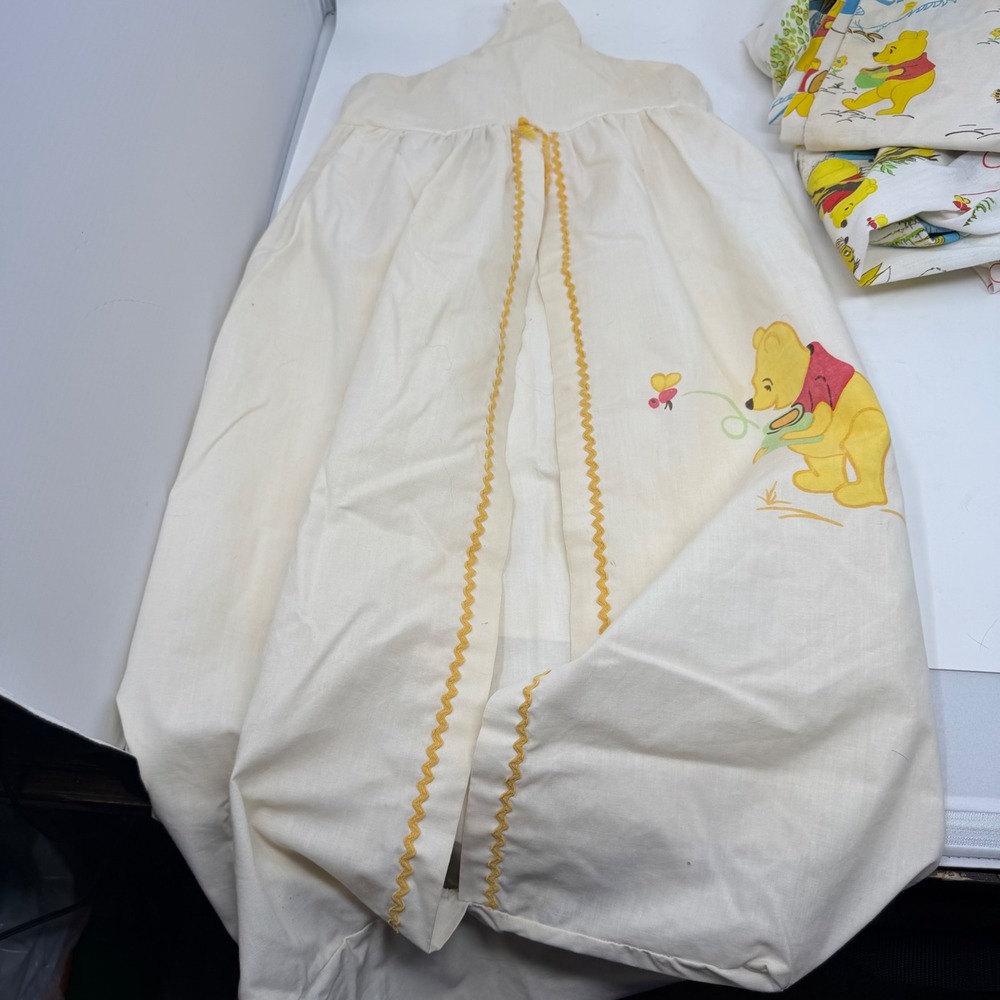 Vintage Sears‎ Winnie the Pooh 5 Piece Linen Lot Diaper Stacker Sheets 70s 80s